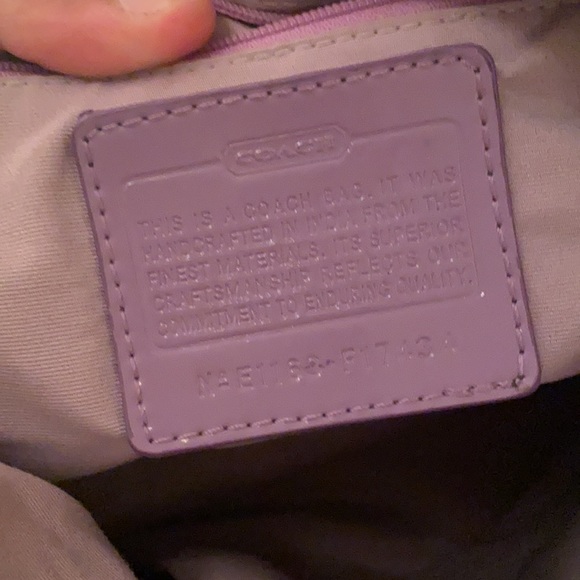 Coach signature stripe bag handbag purse pink f15197 - Picture 8 of 10